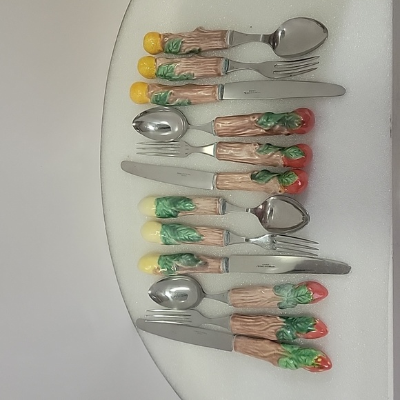 Hors D' Oeuvre Utensil Four Sets Of Three Pieces.Rare